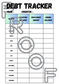 Debt Tracker Printable: Yearly Monthly Repayment Planner (PDF Download)