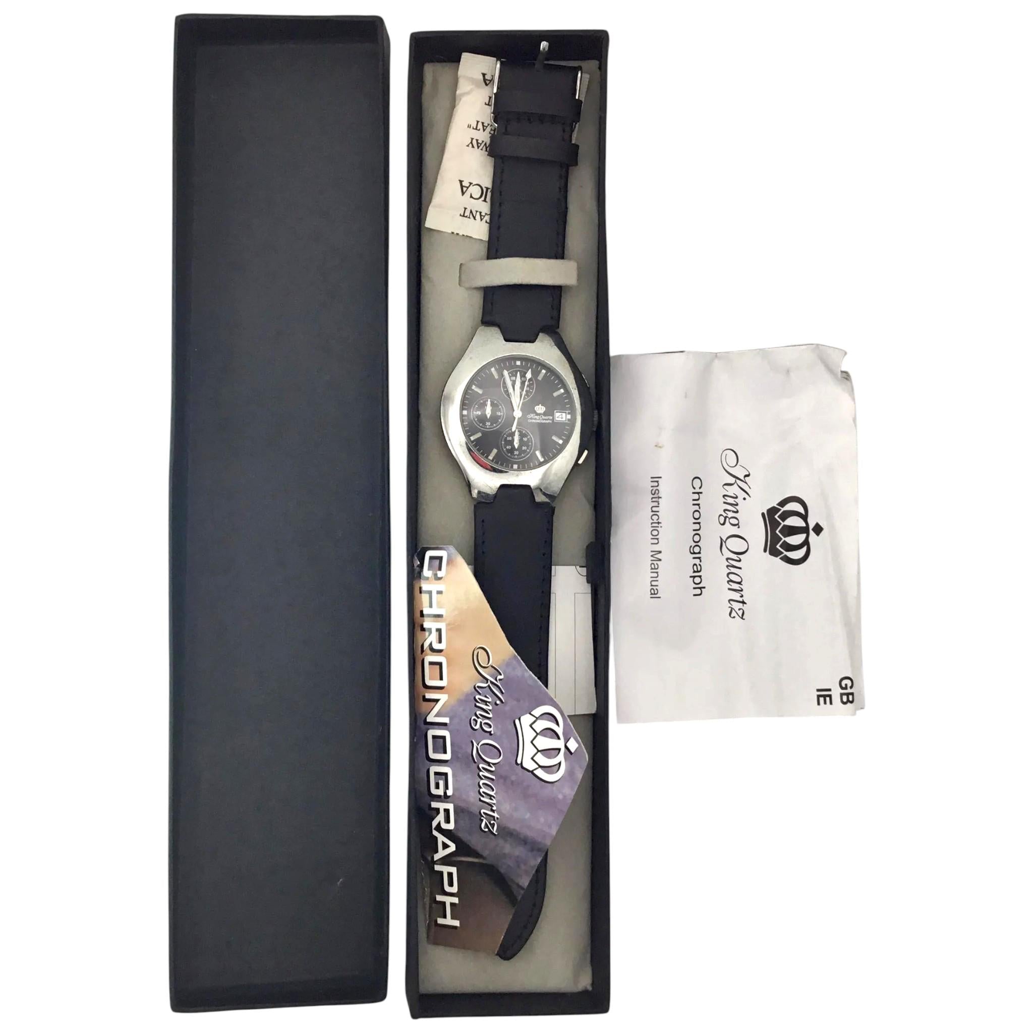 Vintage King Quartz Chronograph Men's Watch - Boxed (New Battery Required)