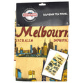 Melbourne Australia Souvenir Tea Towel: Aussie Icons, Classic Landmark Design Vintage