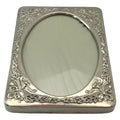 Silver Plated Photo Frame with Navy Velvet Back (Used with Damaged Glass)