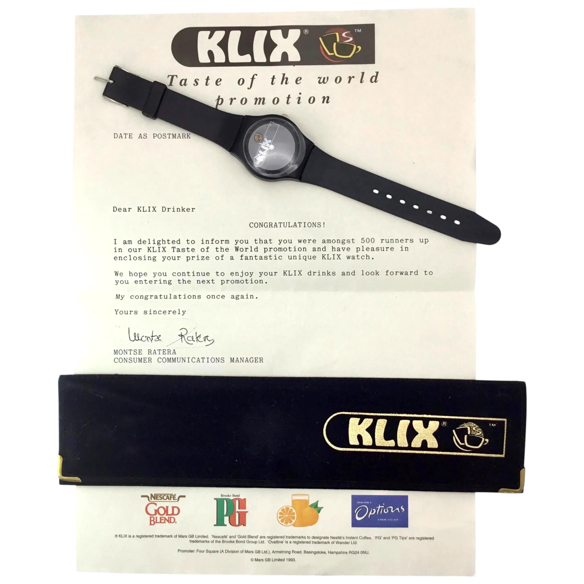KLIX 1993 Taste of the World Watch: Mars Promotion Collectible Advertising
