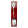 Old Brisbane Souvenir Spoon: Silver Knotted Stem, Australian Coat of Arms