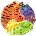 Studio DesignWorks Joy Cats Decorative Plate 23cm Novelty Orange Purple Green Yellow
