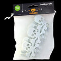 White Felt Skulls Garland 120x5cm Decorative Crafting Supplies Scrap-booking Halloween