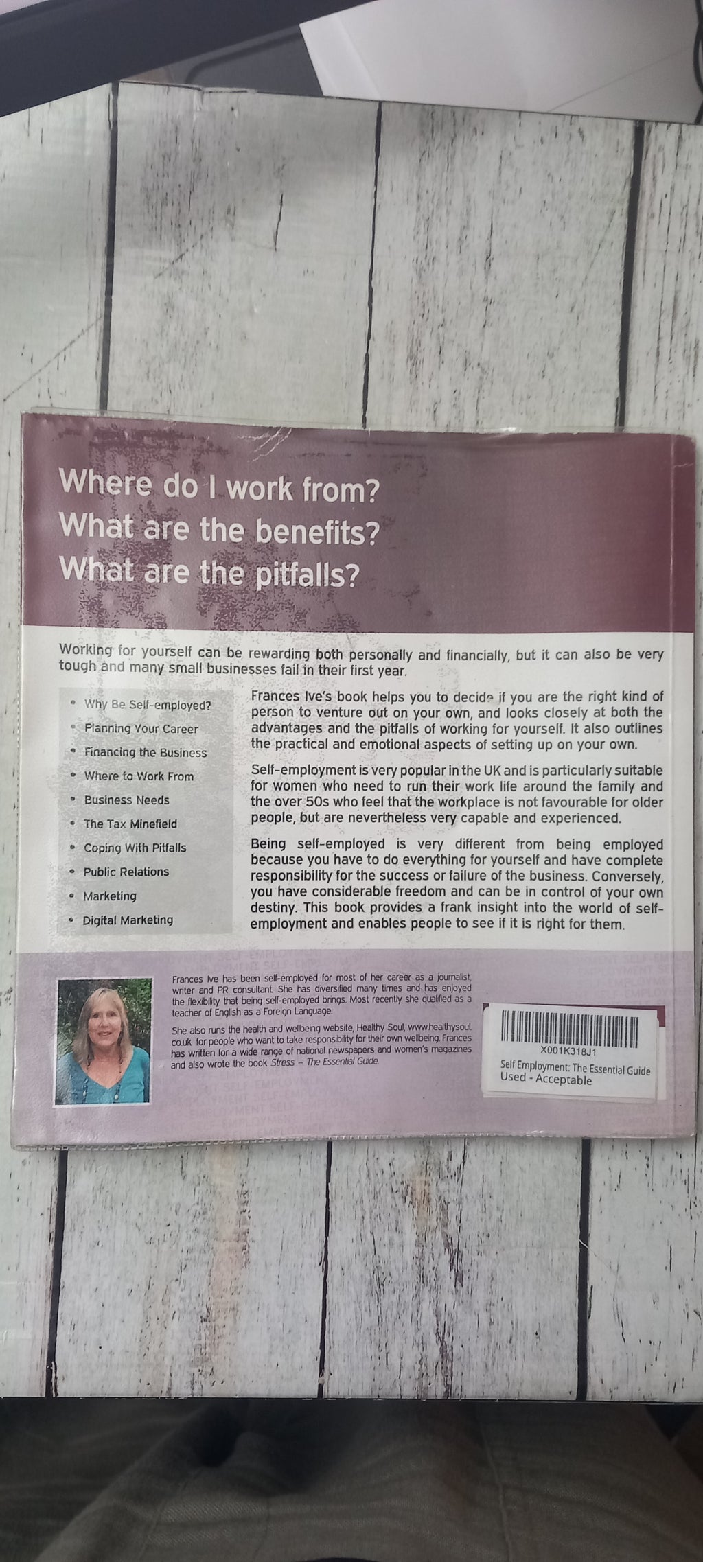 Self-Employment The Essential Guide by Frances Ive Paperback Book Used Acceptable