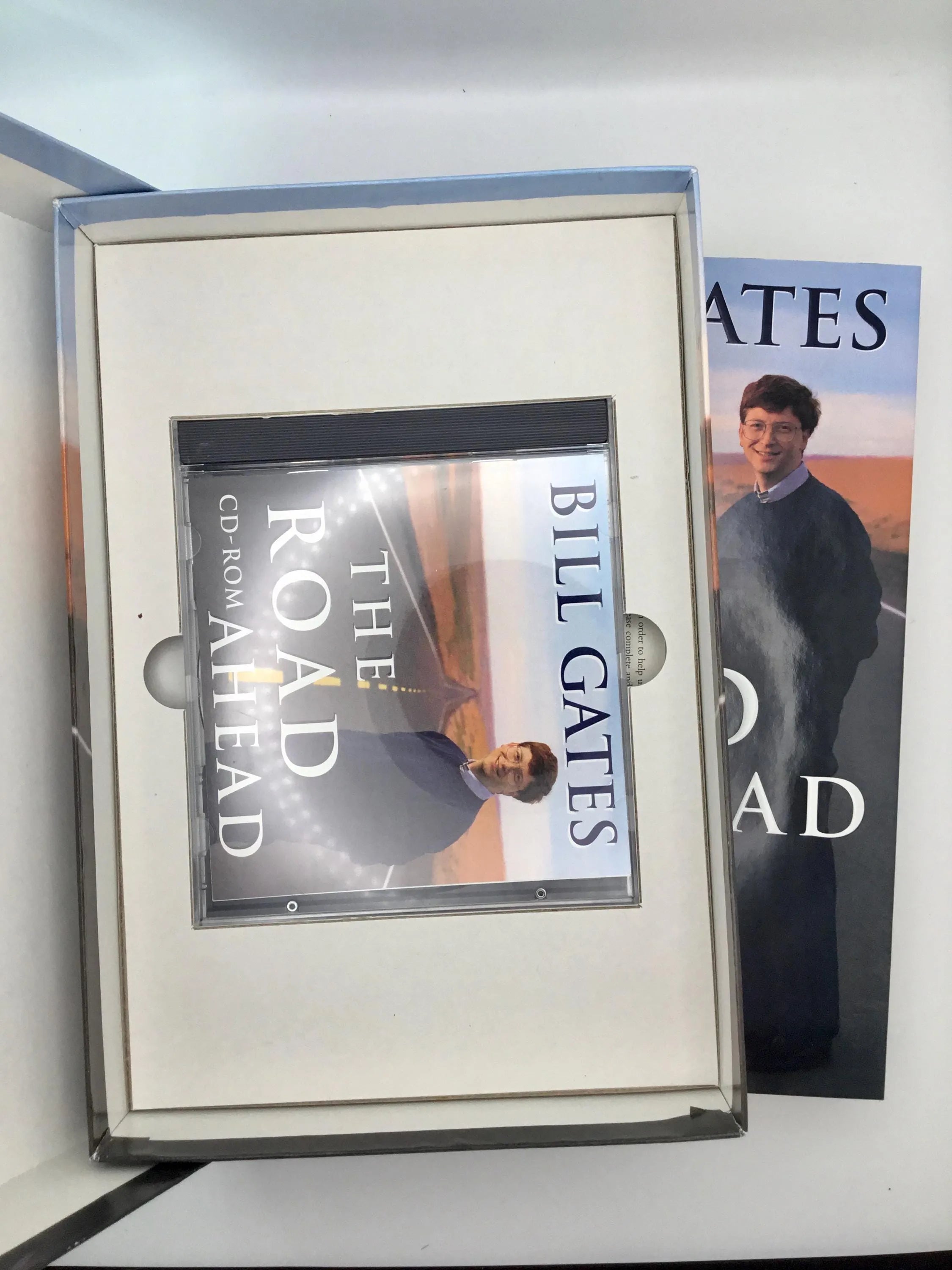 Bill Gates The Road Ahead Book and CD-Rom 1995 Boxed Set Collectible Penguin Windows 95
