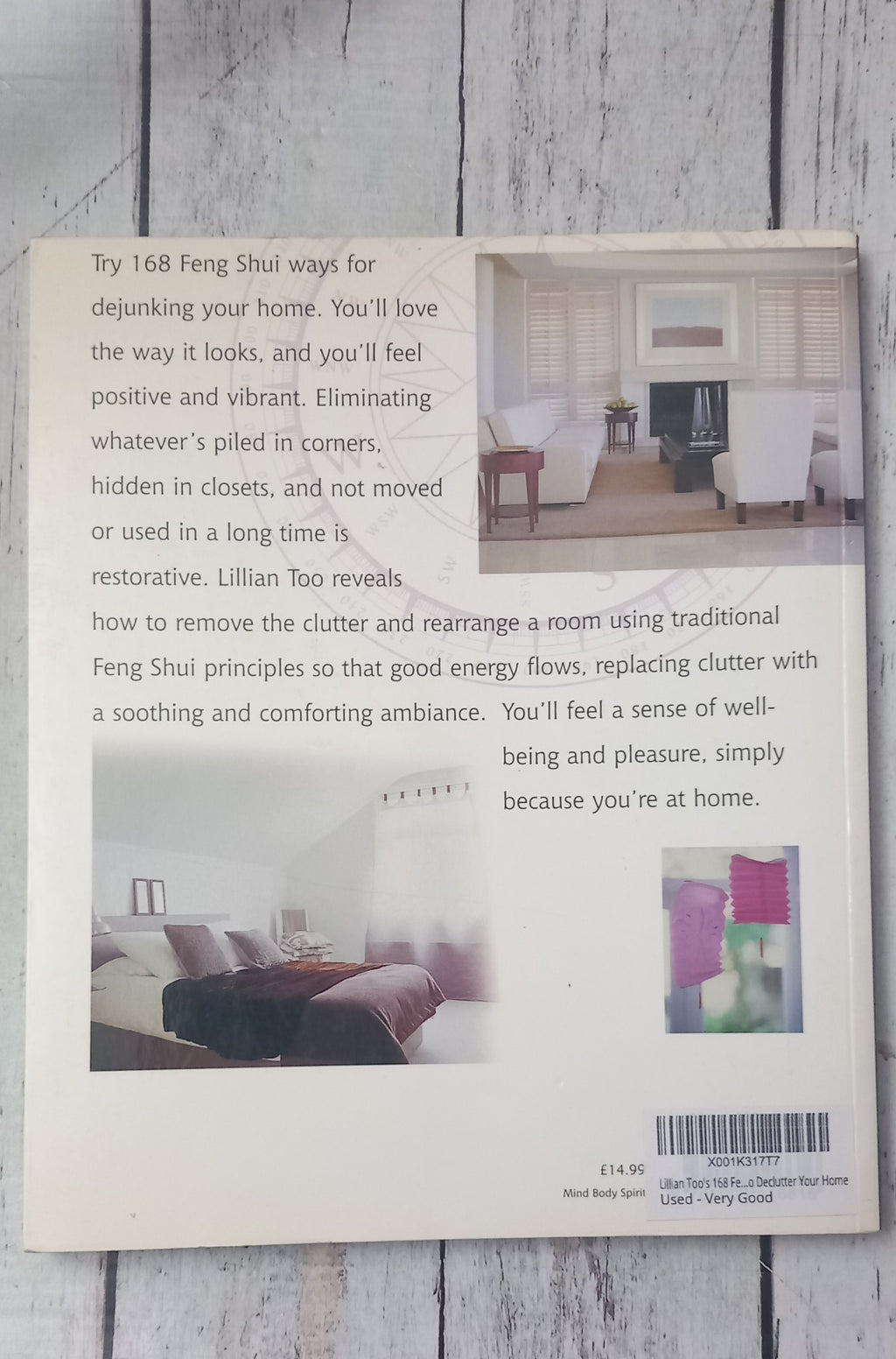 Lillian Too's 168 Feng Shui Ways to Declutter your Home Paperback Book Used Very Good
