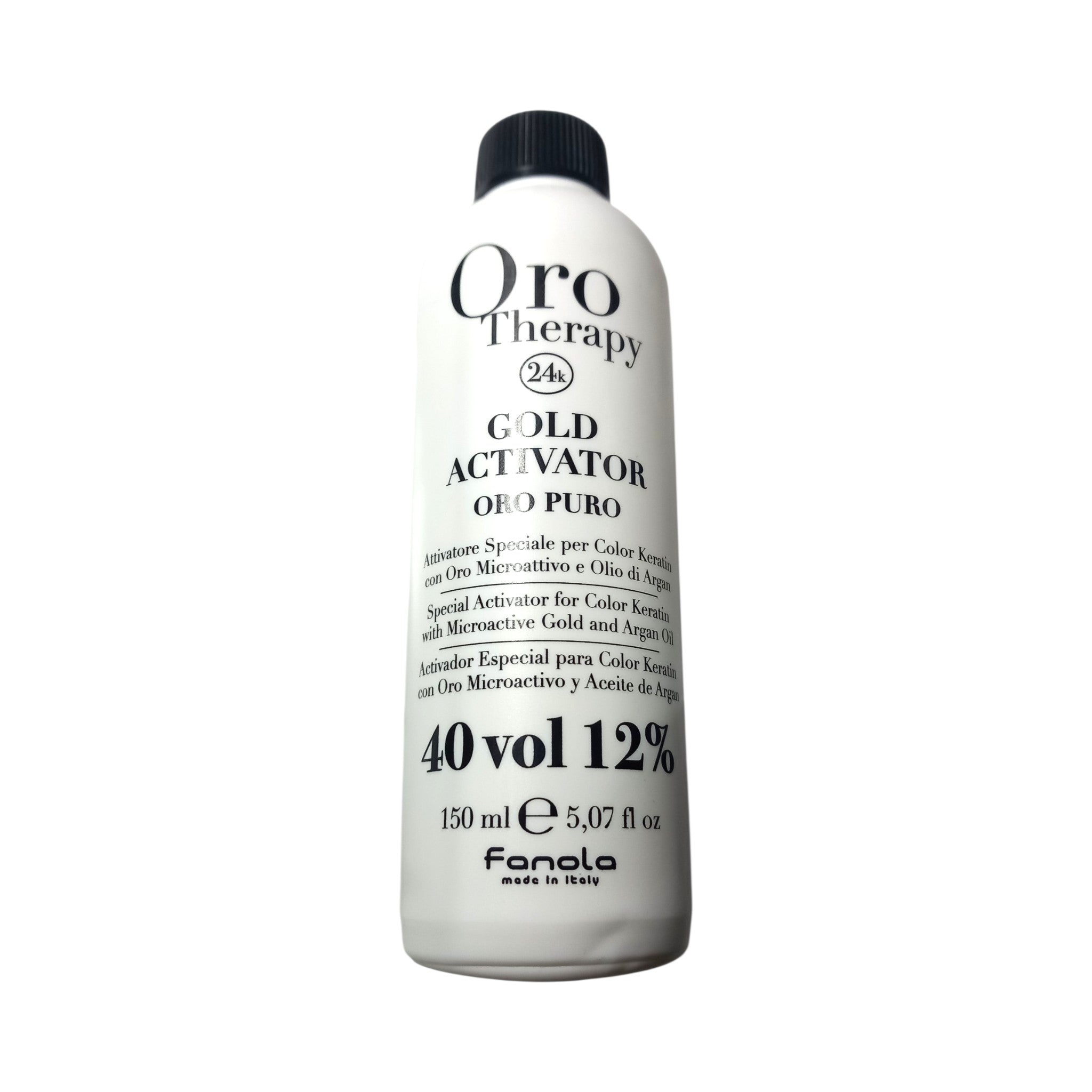 Fanola Oro Therapy 24K Gold Activator 150ml (40 vol 12%) Hair Dye Colour Puro