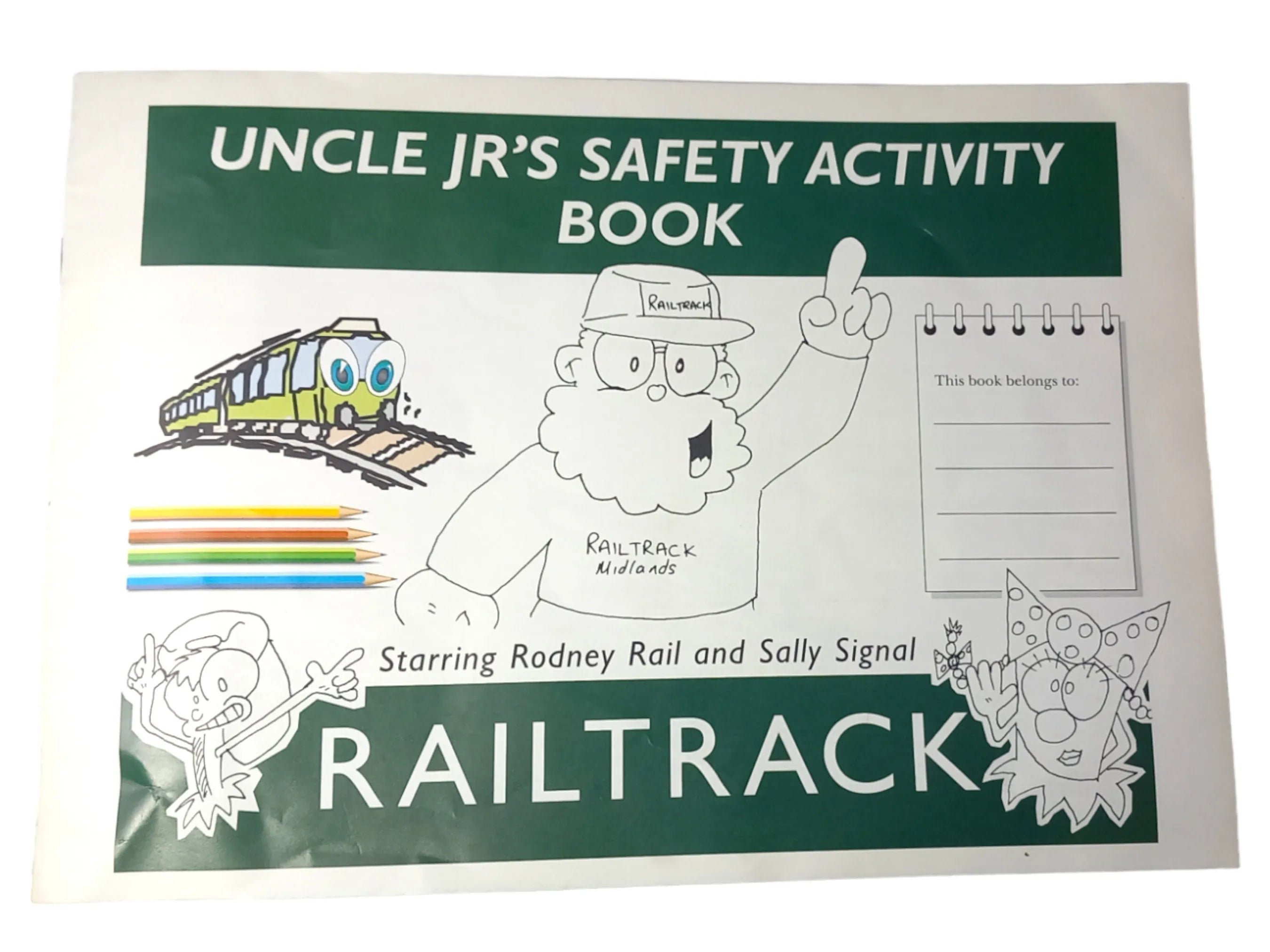 Vintage Railtrack Safety Activity Book: Rodney Rail & Sally Signal 1990s