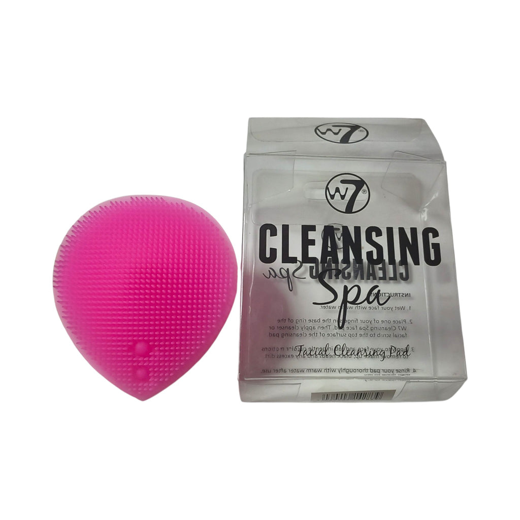 W7 Facial Cleansing Pad Pink Skin Scrub Brush Exfoliate Spa Face Node Cleanse