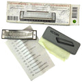 Victory Harmonica Boxed Instructions Case Cleaning Cloth C-major Stainless Steel Brass Pieces Used