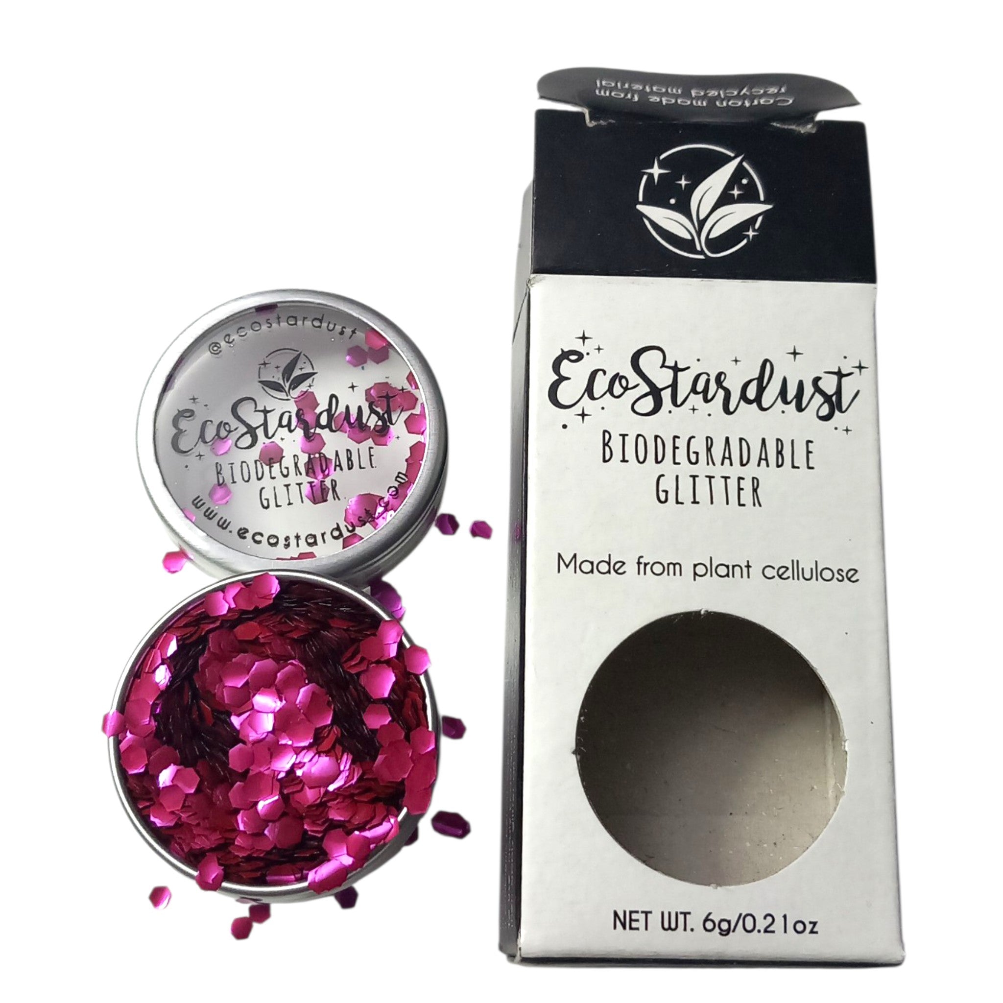 Body Glitter Eco Stardust Ultra Chunky Magenta 6g Friendly Vegan Cosmetics