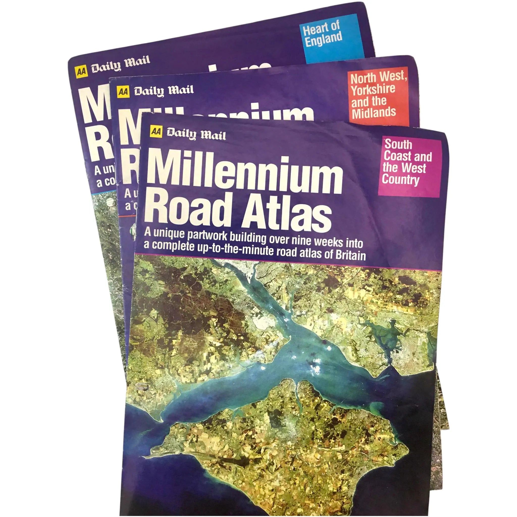 AA Daily Mail Millennium Road Atlas: Collectible British Travel Maps Vintage