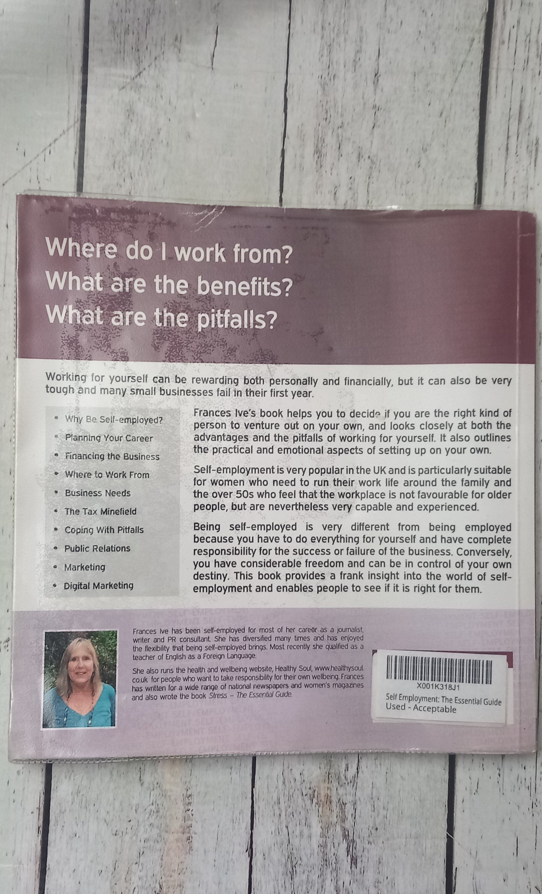Self-Employment The Essential Guide by Frances Ive Paperback Book Used Acceptable