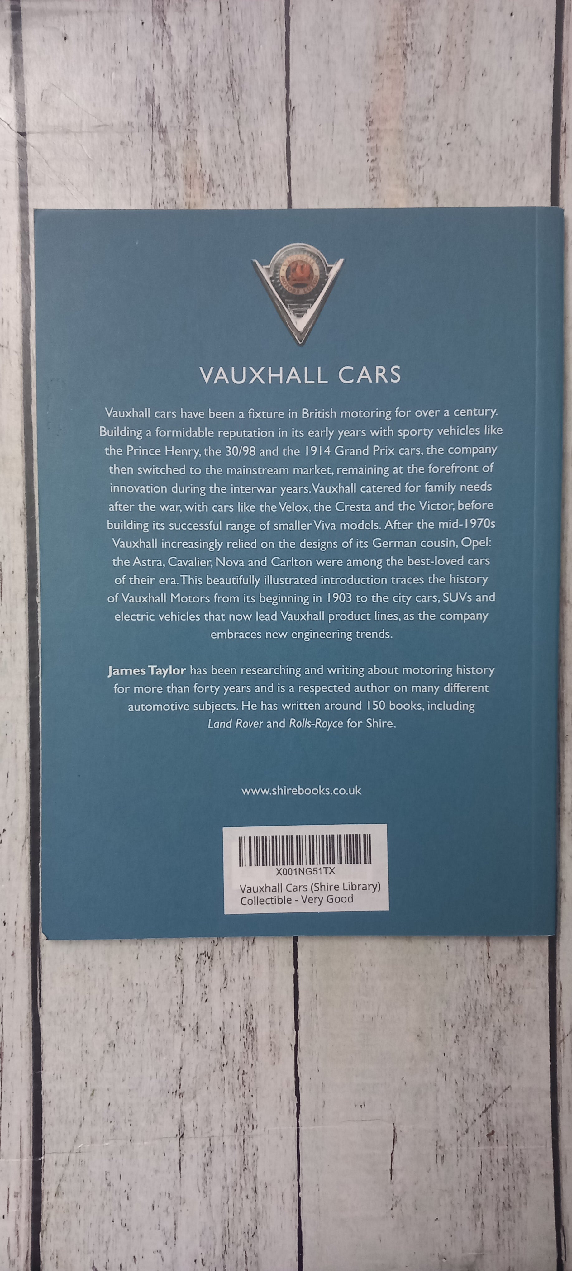 Vauxhall Cars by James Taylor Paperback Book Used Very Good Condition