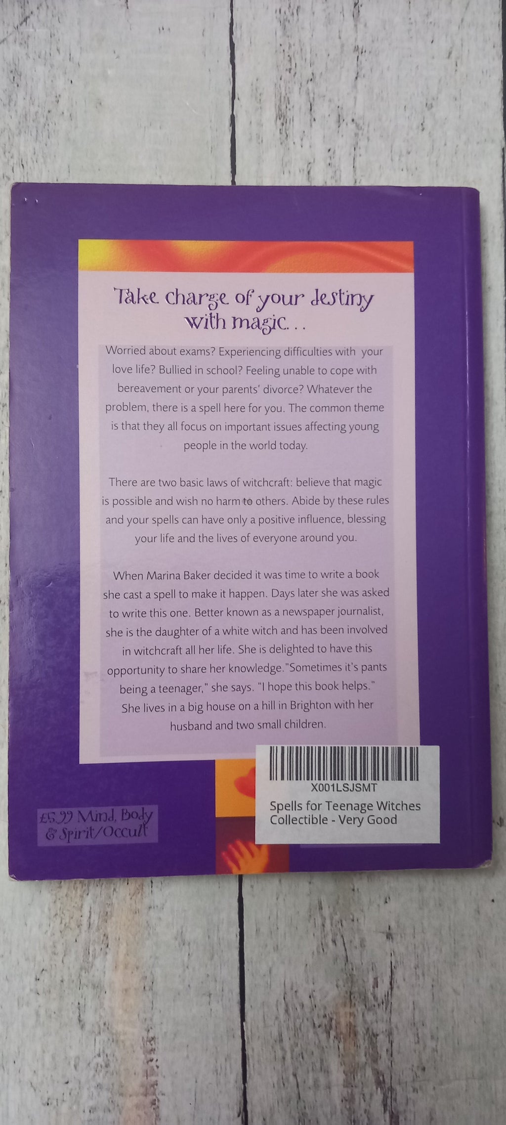 The back cover of a purple book titled 'Take Charge of Your Life! With Bridge.