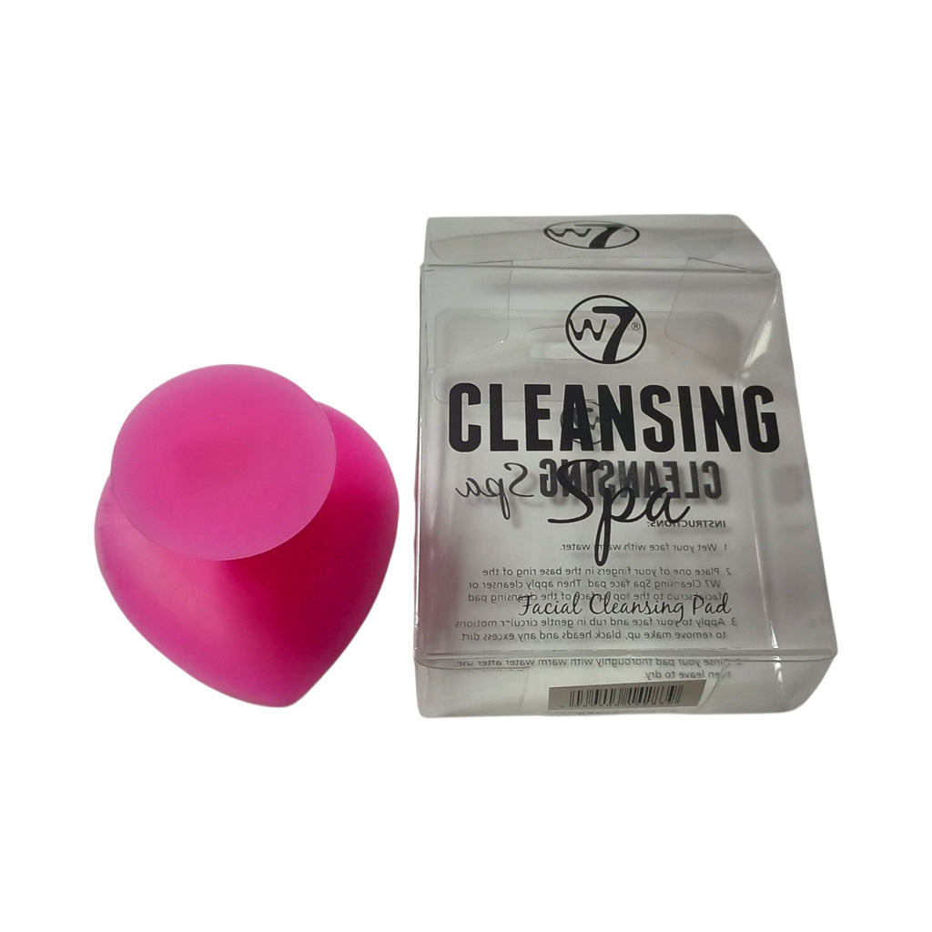W7 Facial Cleansing Pad Pink Skin Scrub Brush Exfoliate Spa Face Node Cleanse