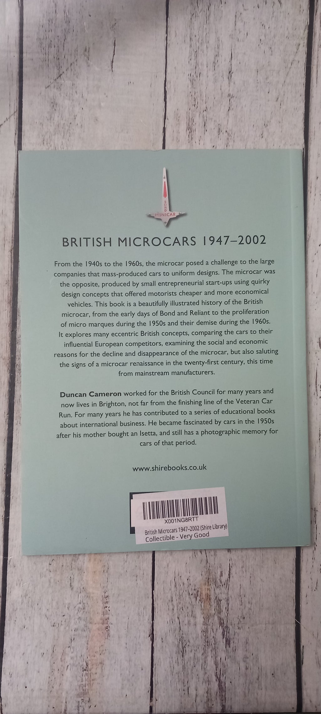 British Microcars 1947-2002 by Duncan Cameron Paperback Book Used Very Good Condition