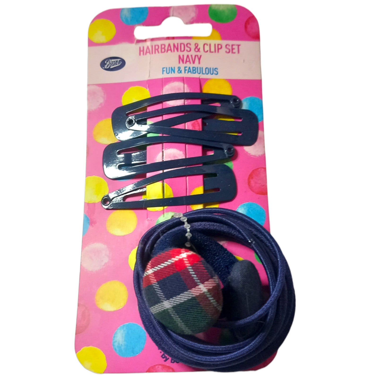 Boots Hairbands & Clips Set Navy Blue School Slides Bobbles Hair Accessories New