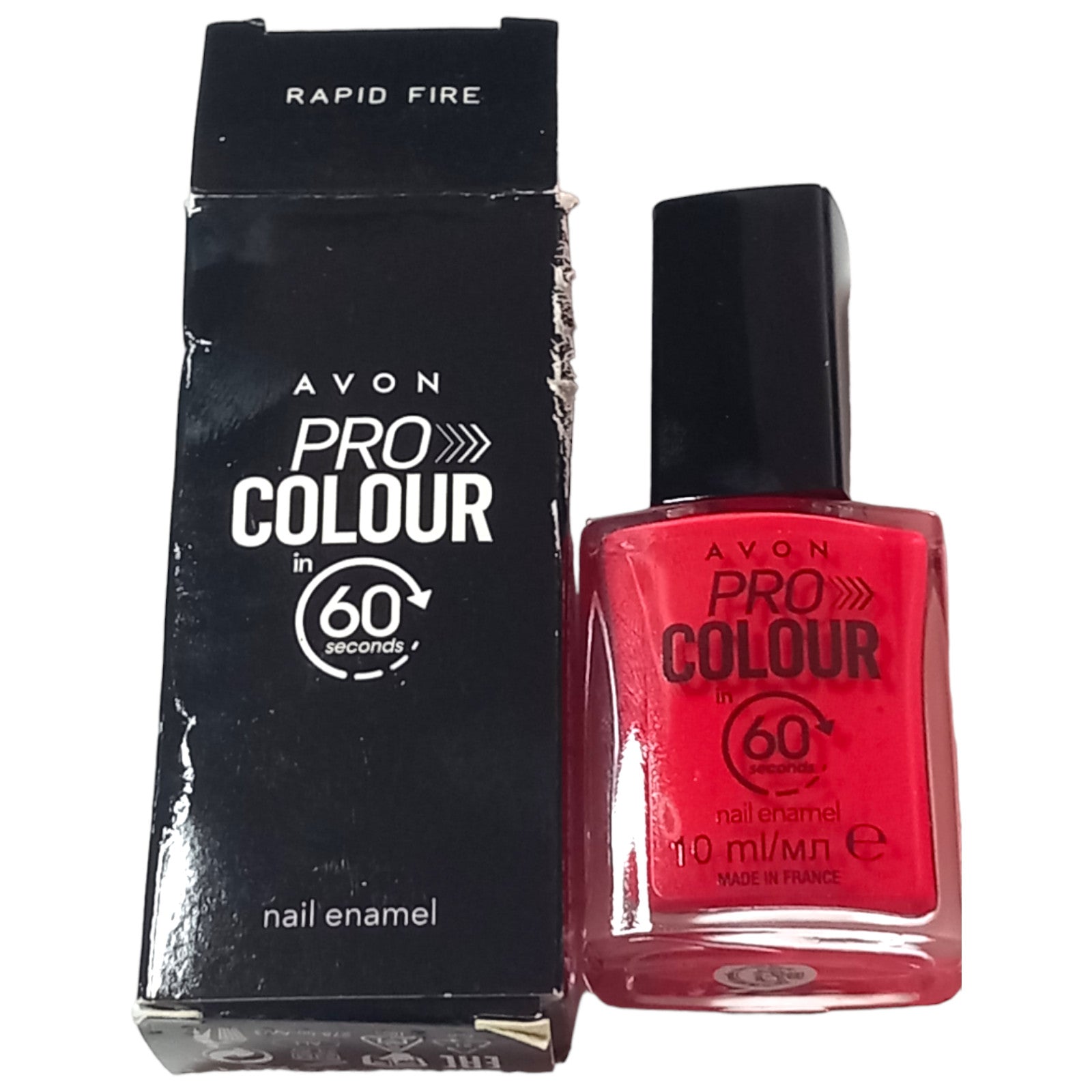 Avon Nail Polish Varnish 10ml Rapid Fire Red Pro Colour 60 Seconds Enamel Mani