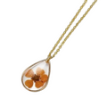 Pia Necklace Pendant Pressed Flower Jewellery Still Life Ladies Women Gift Shiny