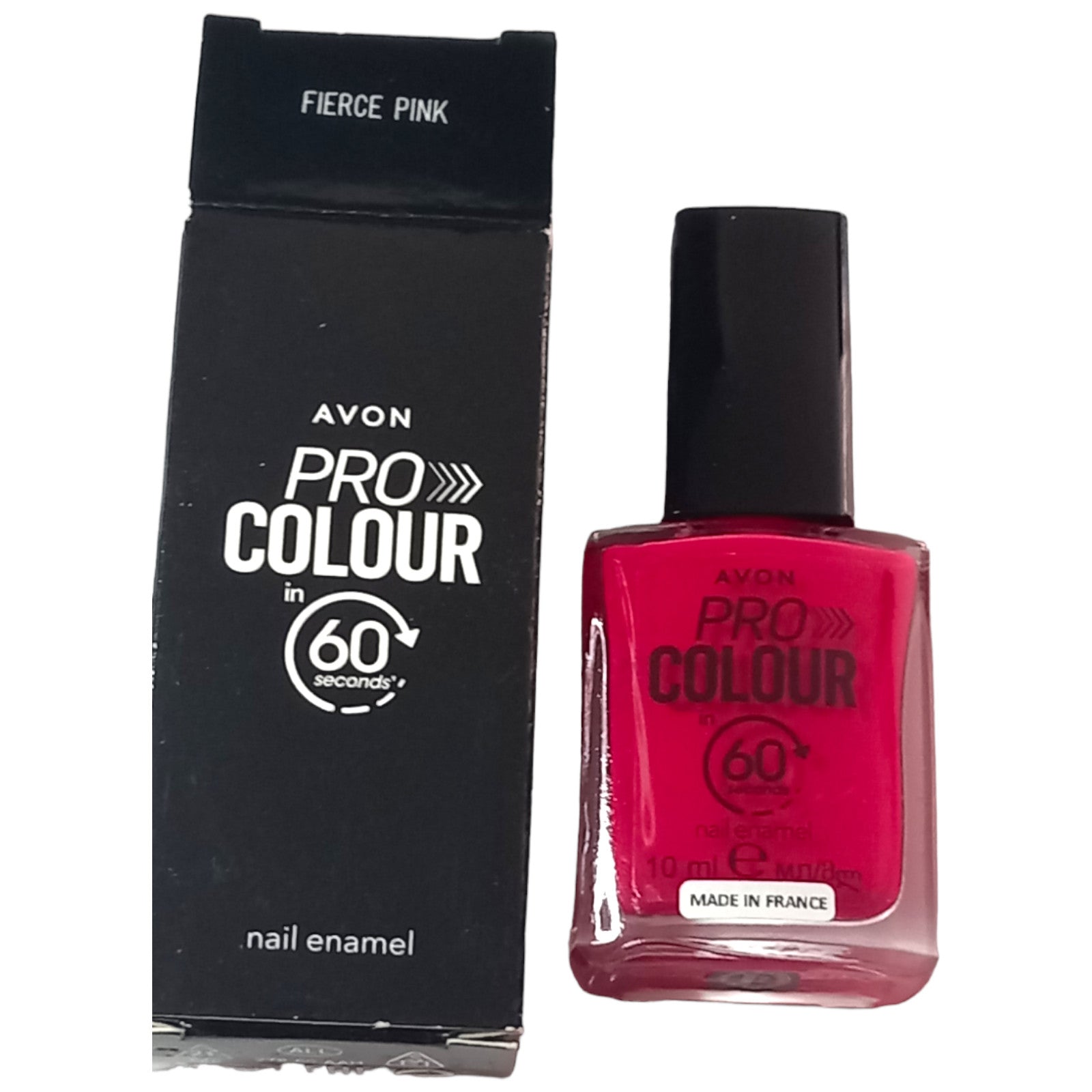Avon Nail Polish Varnish 10ml Fierce Pink Pro Colour 60 Seconds Enamel Nails