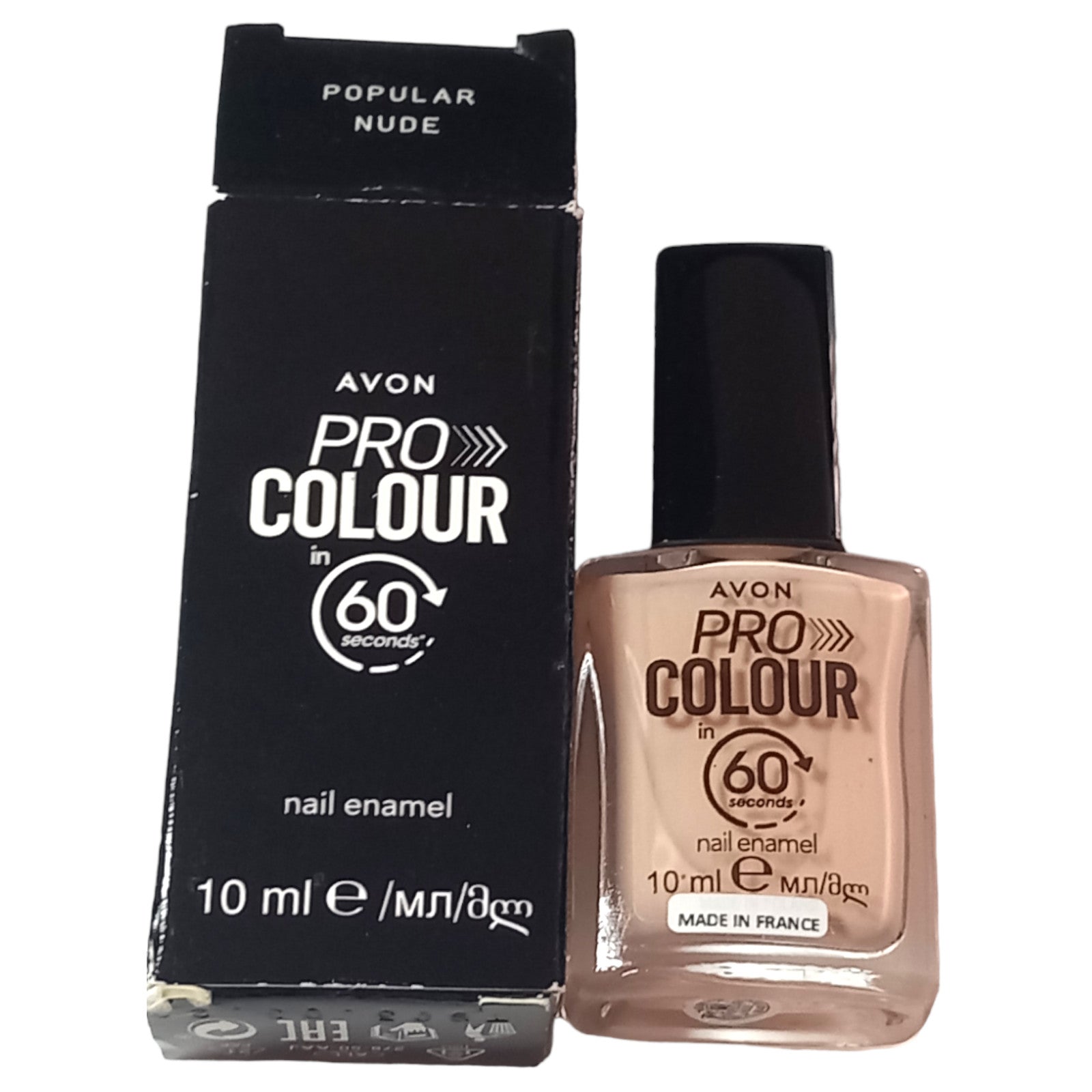 Avon Nail Polish Varnish 10ml Popular Nude Pink Pro Colour 60 Seconds Nails