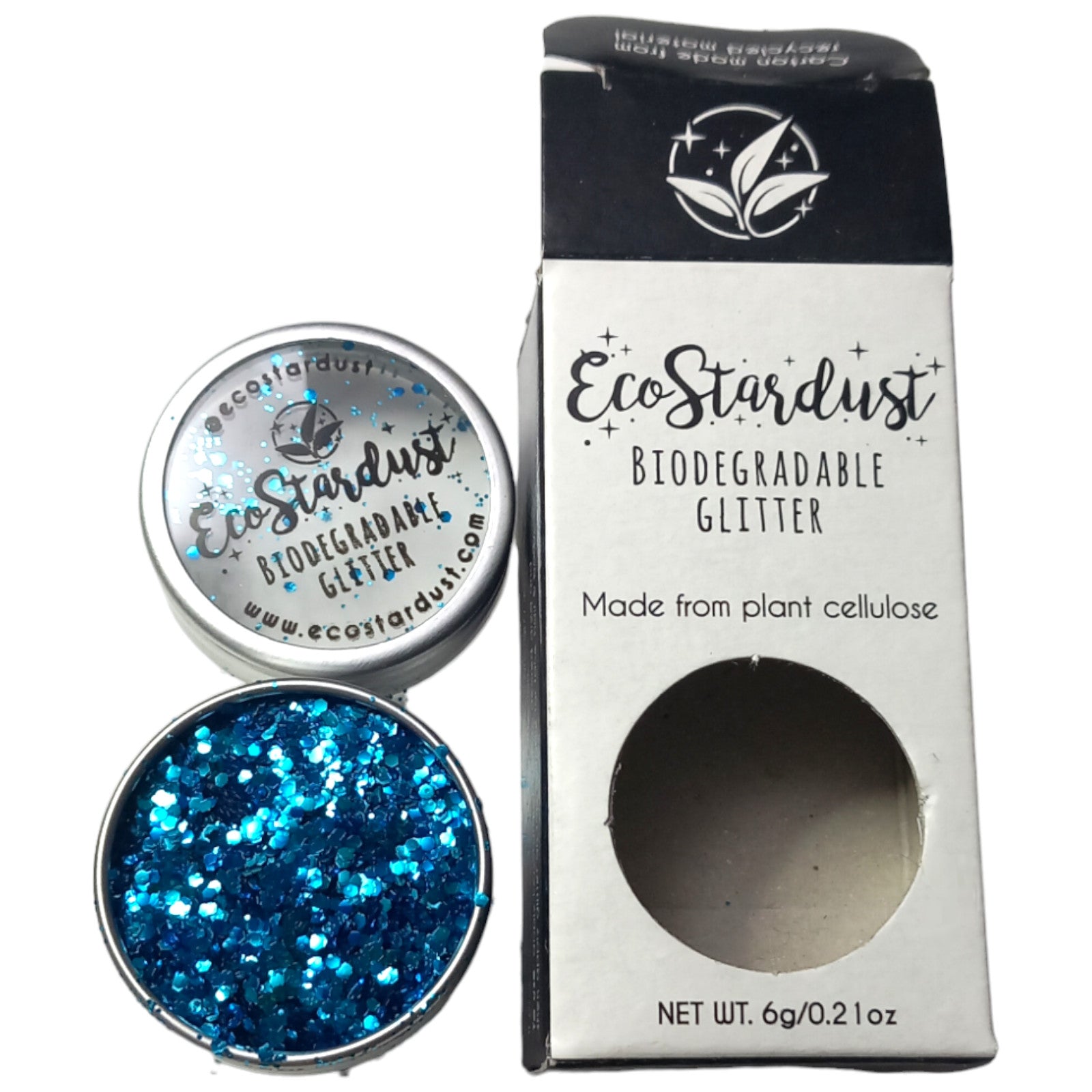 Body Glitter Eco Stardust Cyan Skies 6g Friendly Vegan Cosmetic Blue Bright