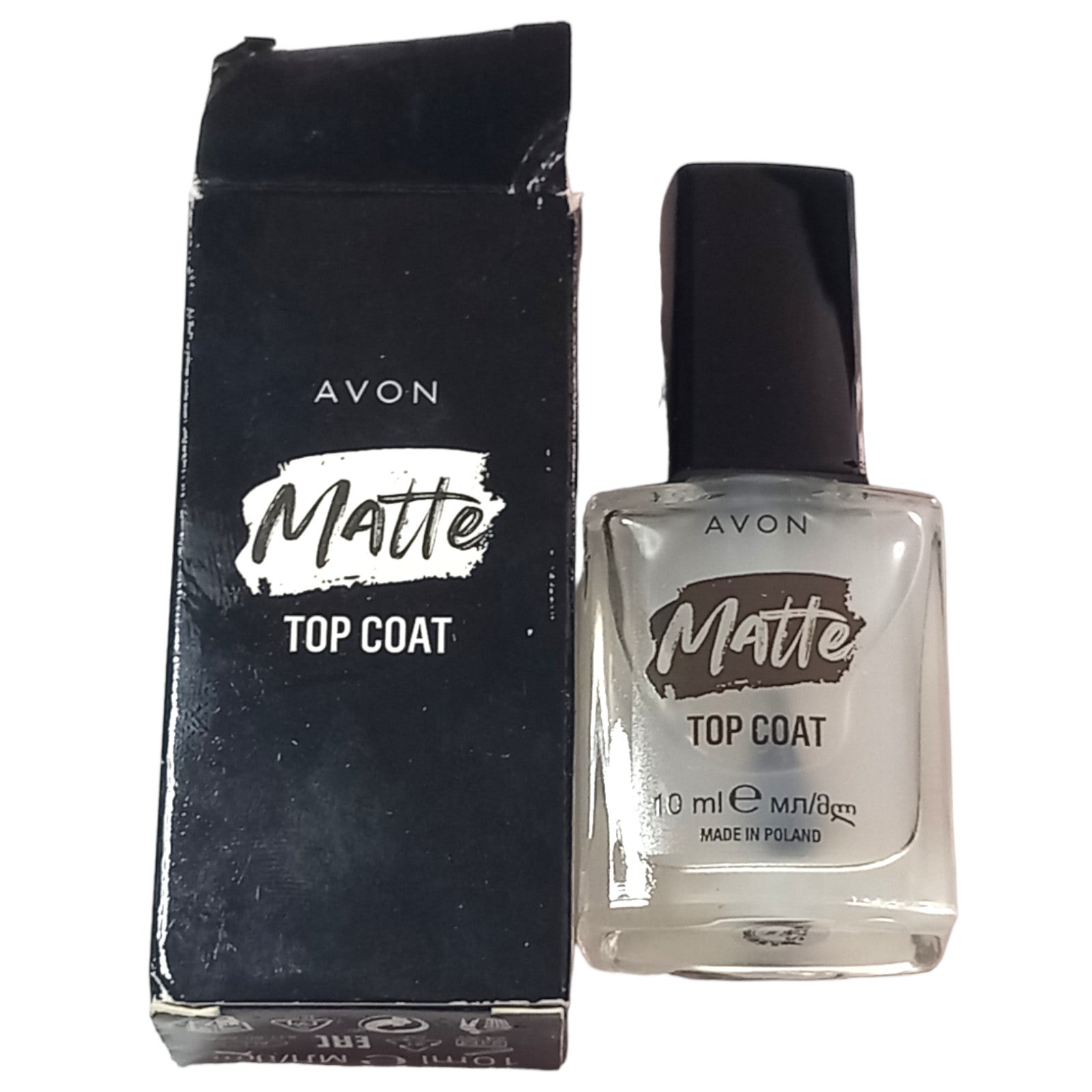 Avon Nail Polish Varnish 1x10ml Matte Top Coat Mattifies Enamel Colour One Nails