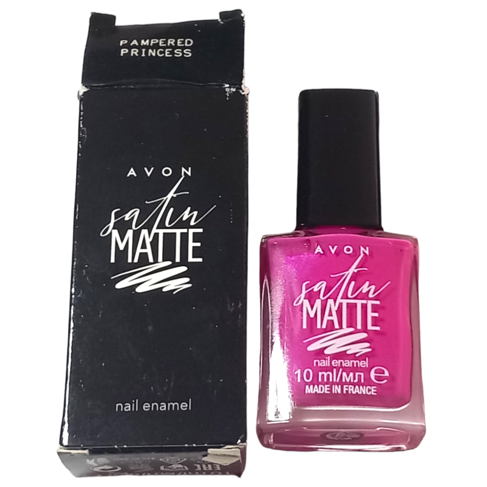 Avon Nail Polish Varnish 10ml Satin Matte Enamel Pampered Princess Pink Colour