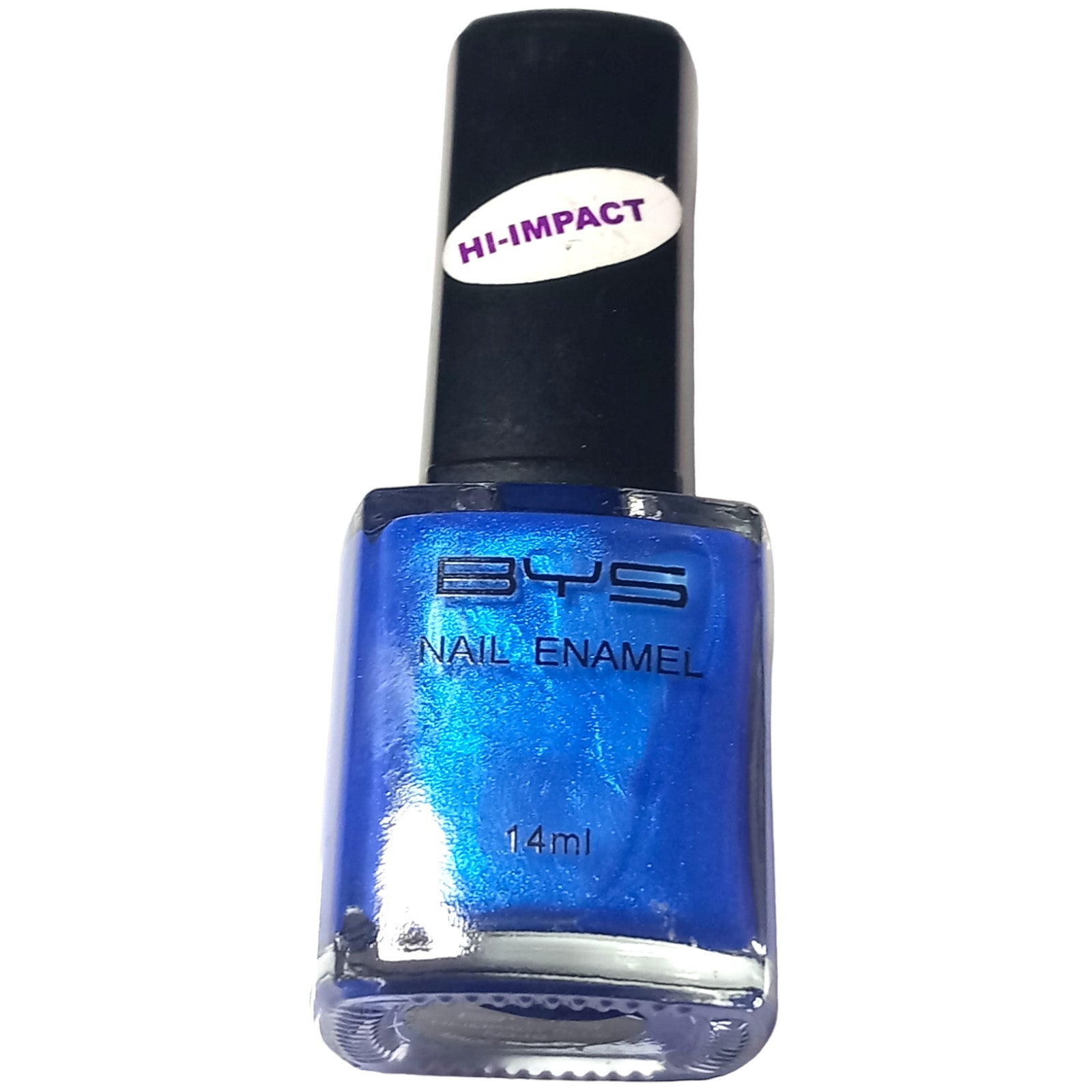 BYS Nail Polish Varnish 14ml N349 Hi-Impact Blue Colour Nails Shine Shimmer