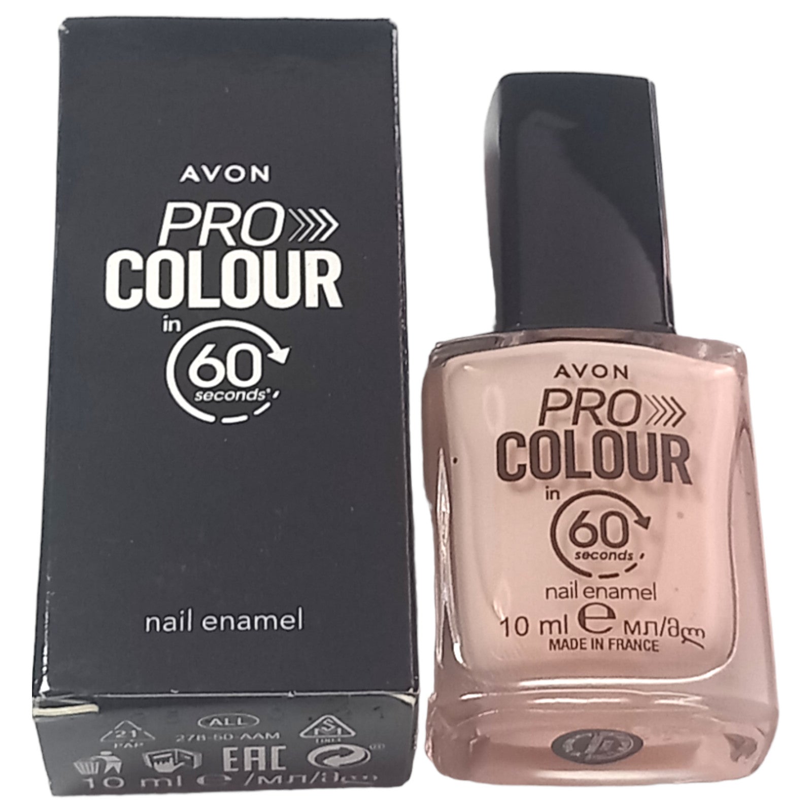 Avon Nail Polish Varnish 10ml Timeless Nude Pink Pro Colour 60 Second Nails