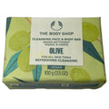 Body Shop Cleansing Face Bar 100g Olive Refreshing Soap Lather Rinse Wash Skin