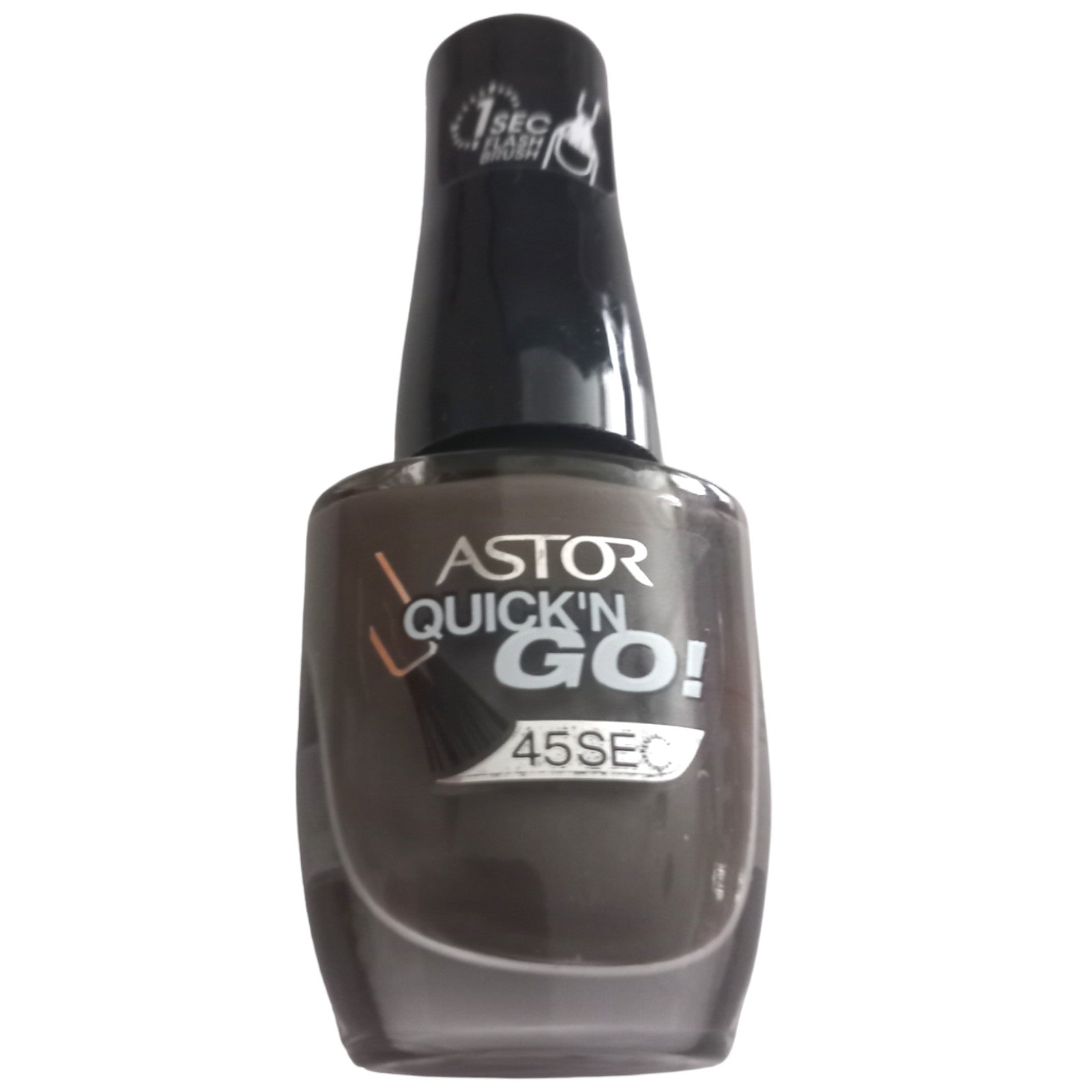 Astor Nail Polish Varnish 8ml 324 Grey Colour Shine Nails Quick N Go 45 Sec