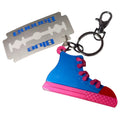 Blue Banana Trainer Keyring Blue Pink Shoe Converse Emo Chain Punk Skater Bag