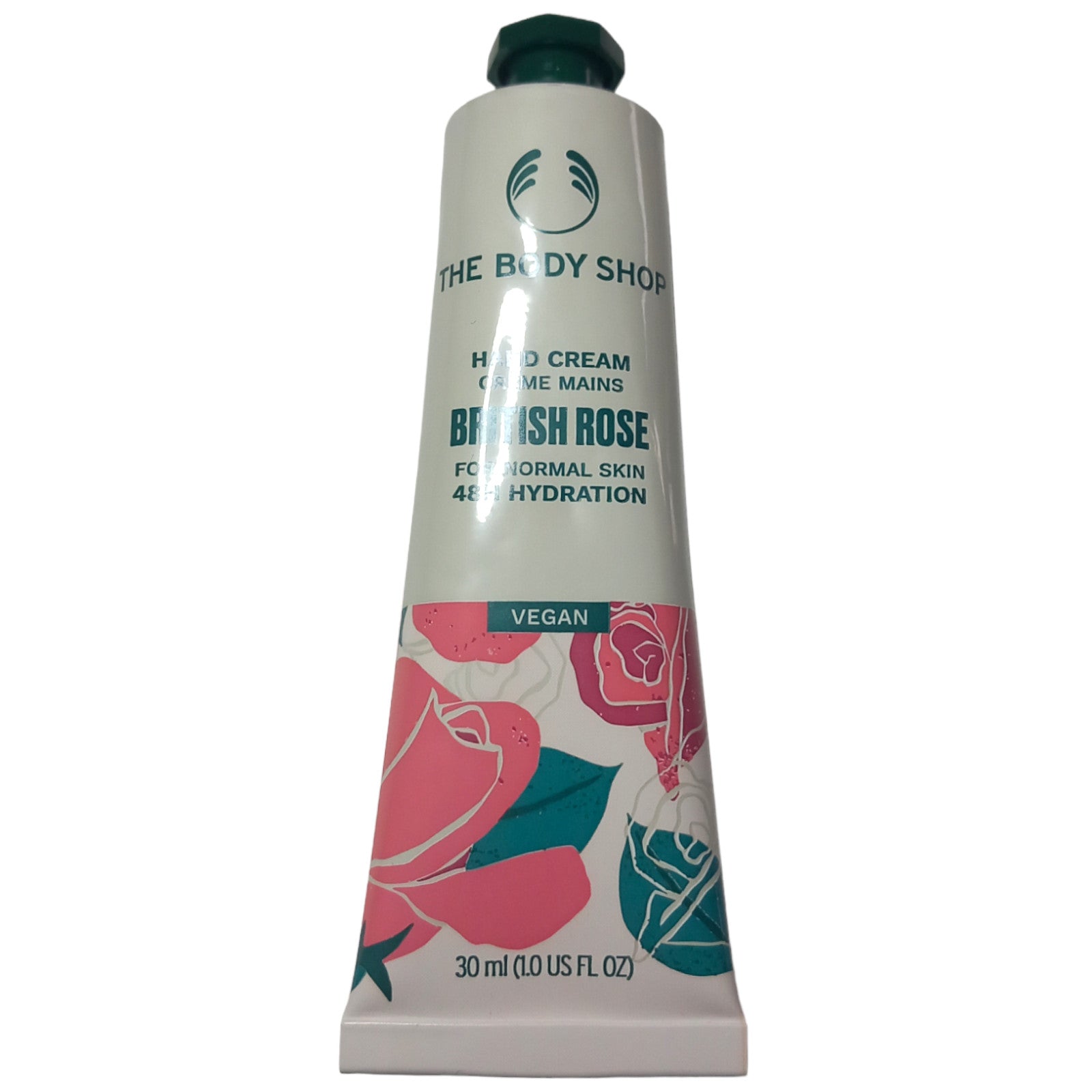 Body Shop Hand Cream 1x30ml British Rose Vegan Dry Skin Nourishing Moisture Care