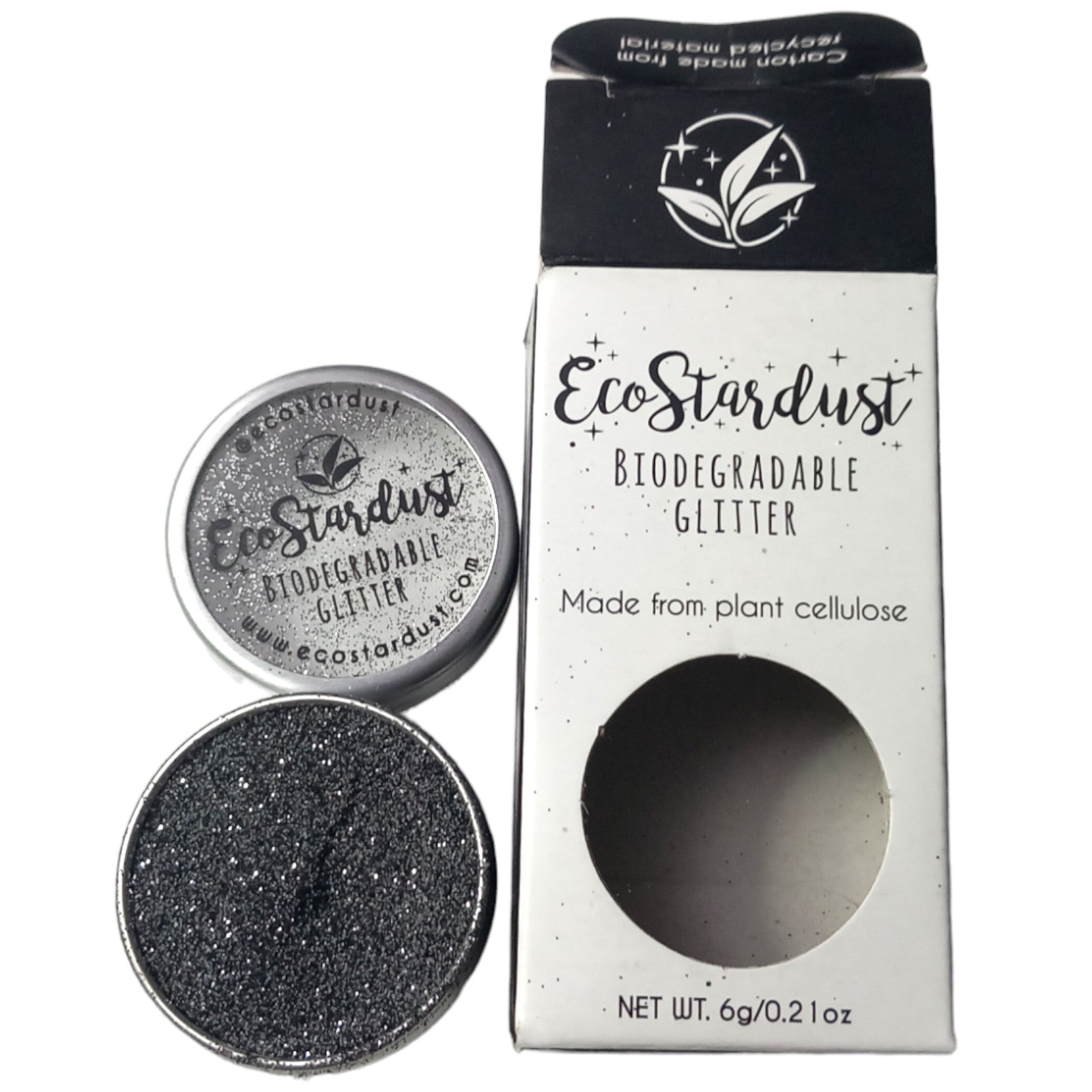 Body Glitter Eco Stardust Nightfall 6g Friendly Vegan Cosmetic Grey Charcoal