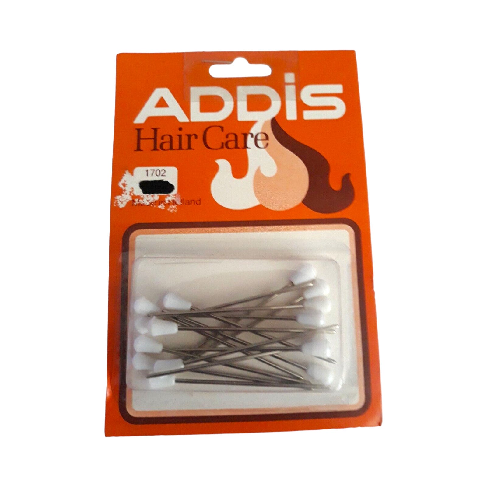 Addis Hair Pins White 1x Pack of 15 Roller Styling Care Tips 6cm Fastener Metal