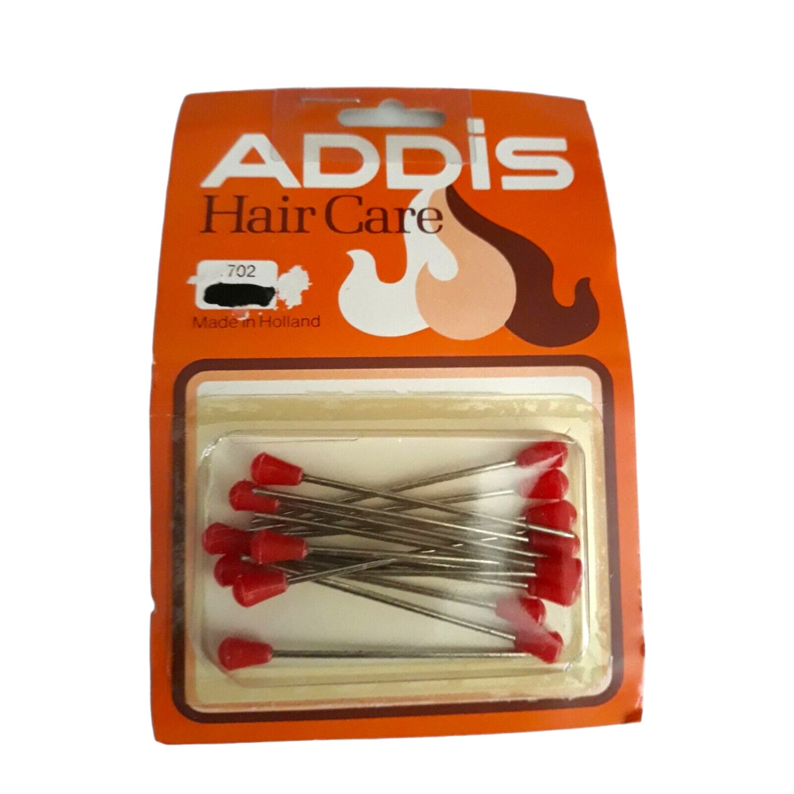 Addis Hair Pins Red 1x Pack of 15 Roller Styling Care Tips 6cm Fastener Metal