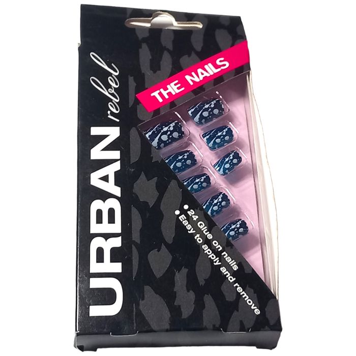 Urban Rebel Midnight Graffitti False Nails