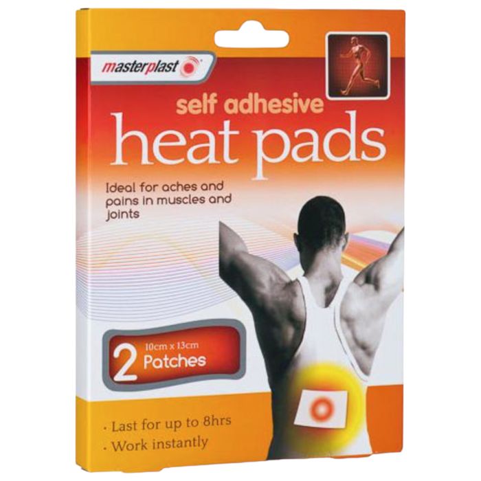 Masterplast Heat Pads Aches Pains Muscles Joints 10cmx13cm Self-Adhesive Heated