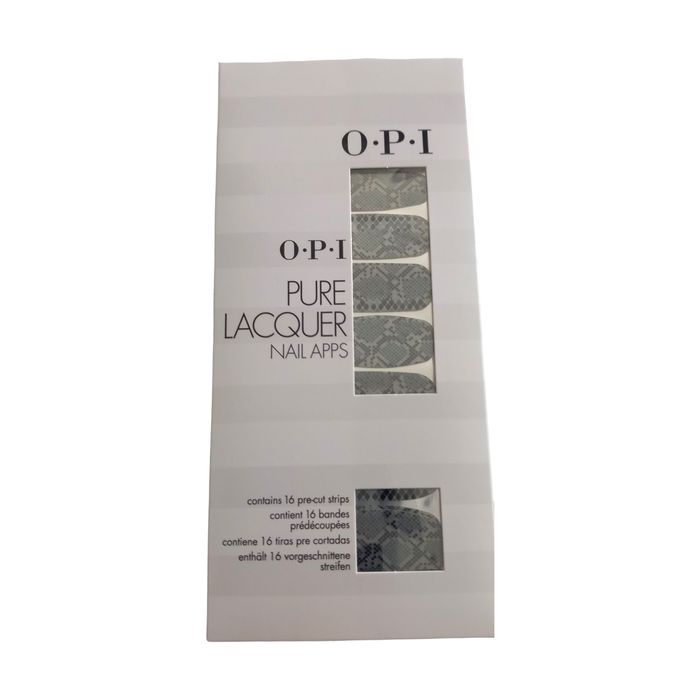 OPI Pure Lacquer Apps RattleSnake Black Grey AP100 Nail Wraps