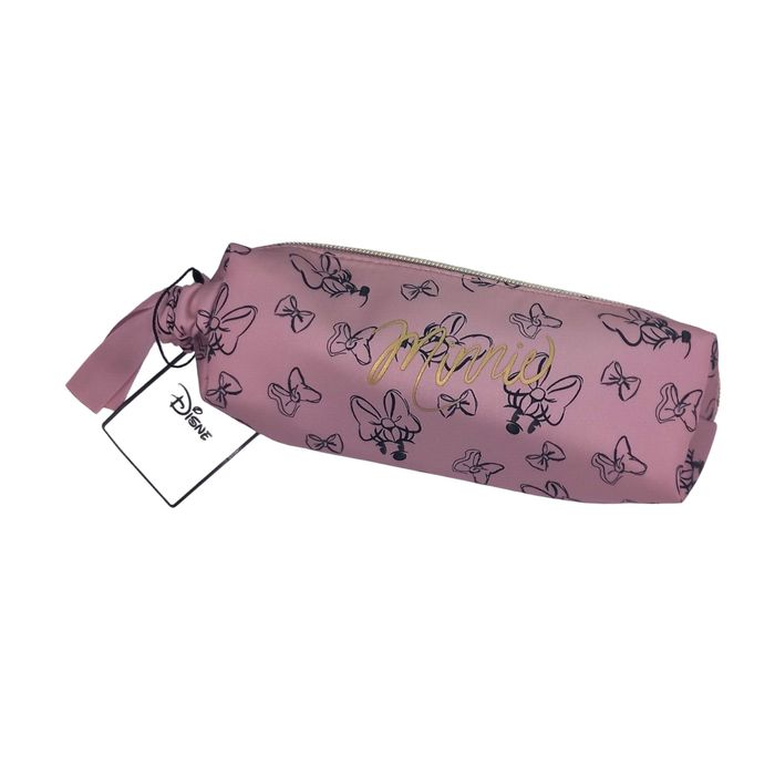 Minnie Mouse Make-Up Bag Dusky Pink Disney Cosmetics Brush Pencil Case Pens