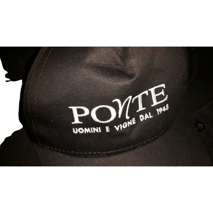 Ponte Polo Shirt Hat Set Uomini E Vigne Dal 1948 Black Wine Vineyard Merch Italy