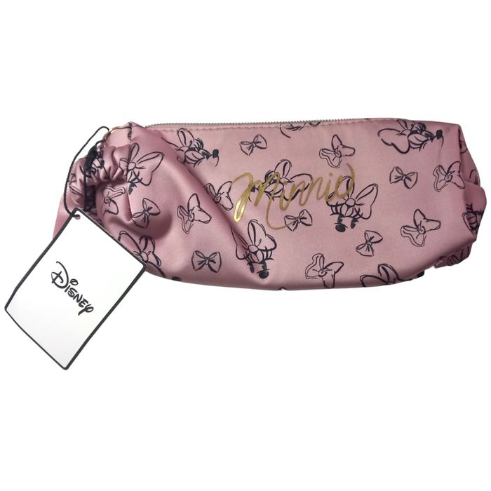 Minnie Mouse Make-Up Bag Dusky Pink Disney Cosmetics Brush Pencil Case Pens