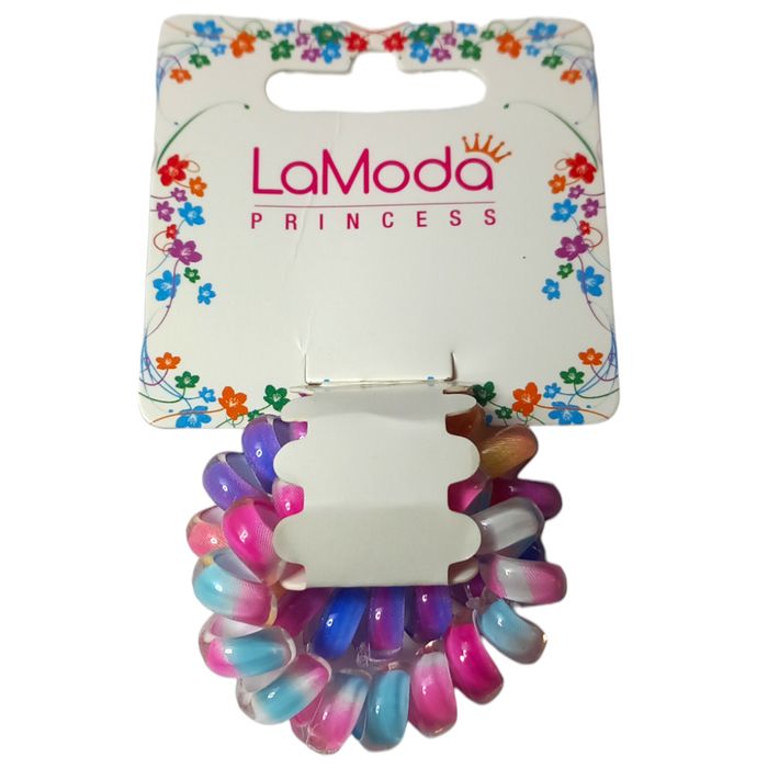 LaModa Princess Childrens Hair Bobbles No-Kinks Ponytailers Tie Dye Effect Girls