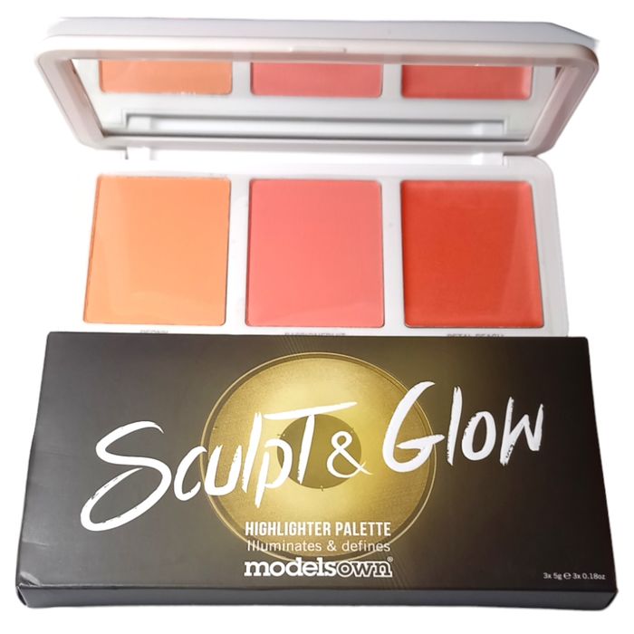 Models Own Sculpt and Glow Highlighter Palette 04 Peach Spotlight