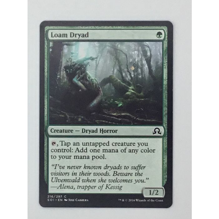 MTG Loam Dryad Horror Creature 216/297 Shadows over Innistrad Cabrera 2016 Wiz