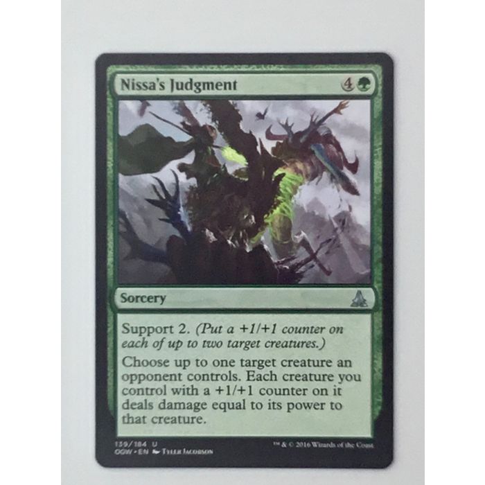 MTG Nissas Judgment Sorcery 139/184 Jacobson 2016 Wizards Oath of the Gatewatch