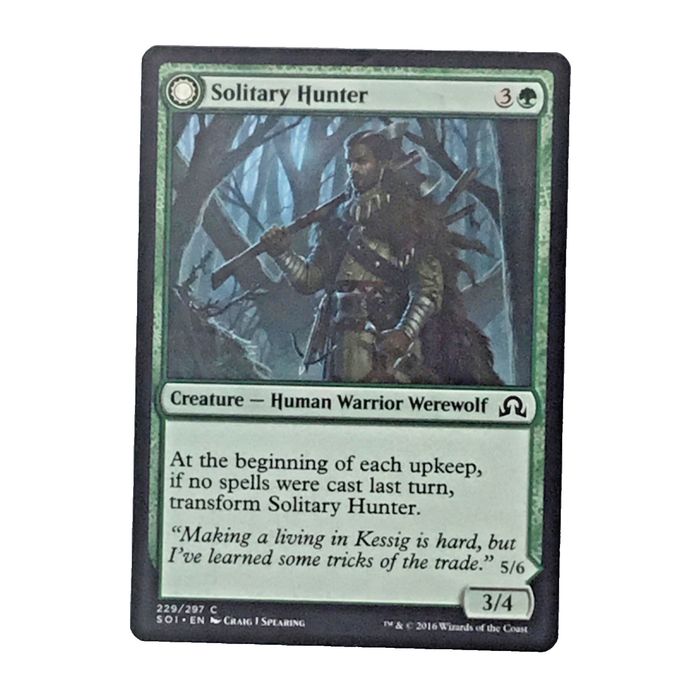 MTG Double Faced Card Solitary Hunter One of the Pack Shadows Werewolf 229/297